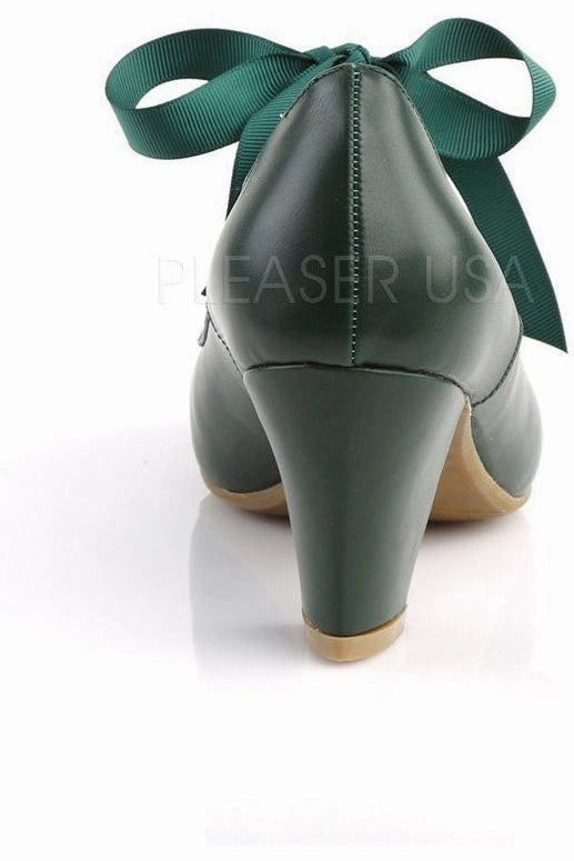 WIGGLE-32 Pump | Green Faux Leather