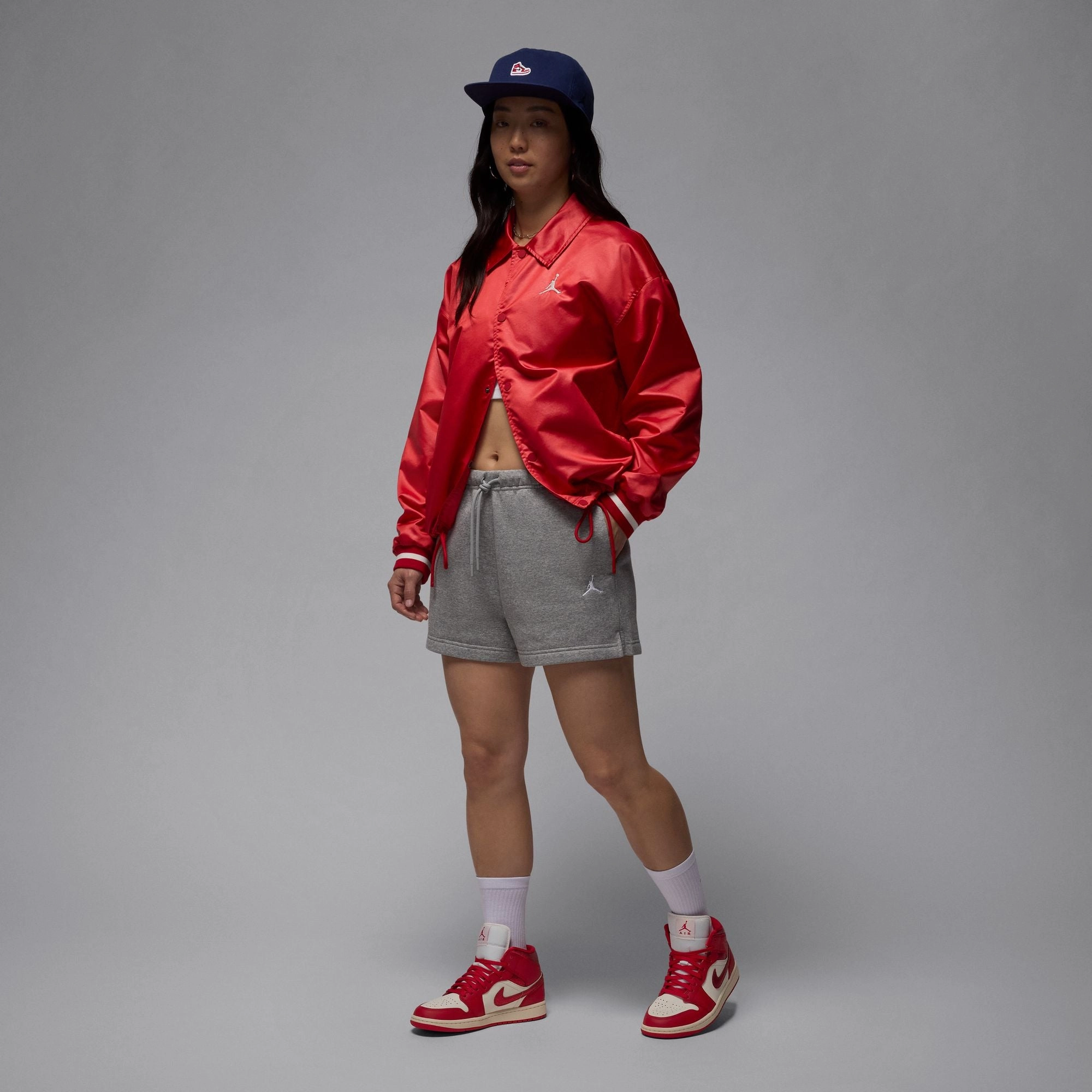 Women's Air Jordan 1 Mid SE Sail/varsity Red-team Red HJ9337-106