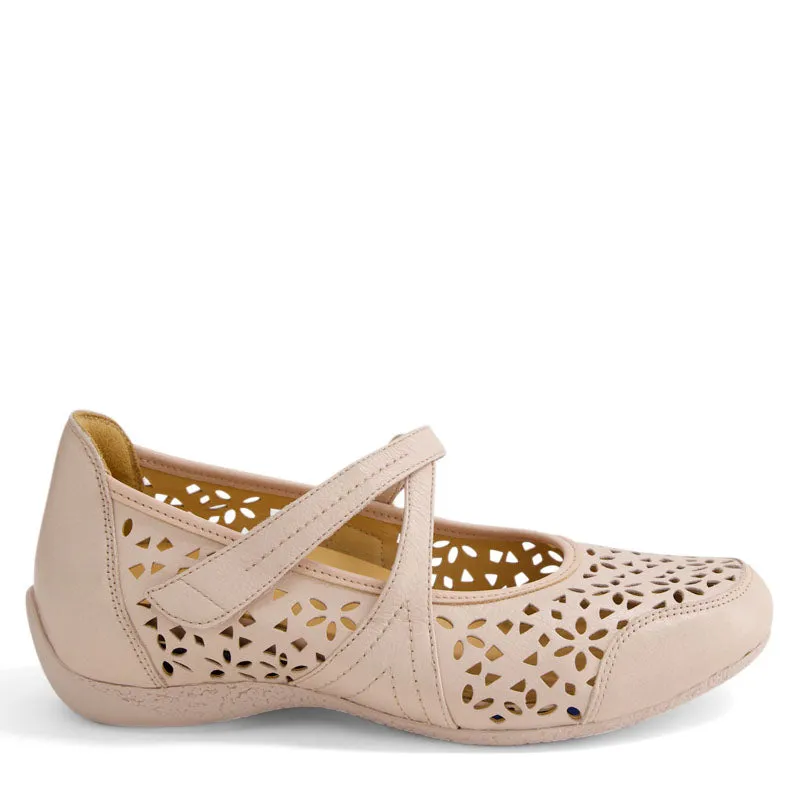 XODDIE W - ROSE LEATHER FLATS