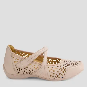XODDIE W - ROSE LEATHER FLATS