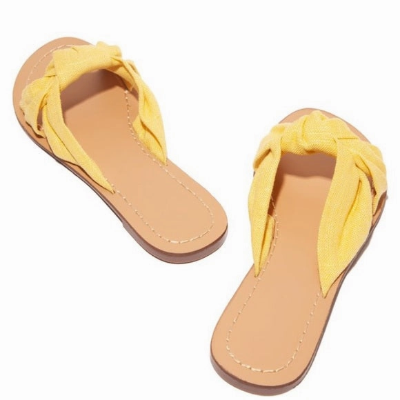 Yellow  Bow Tie Sandals