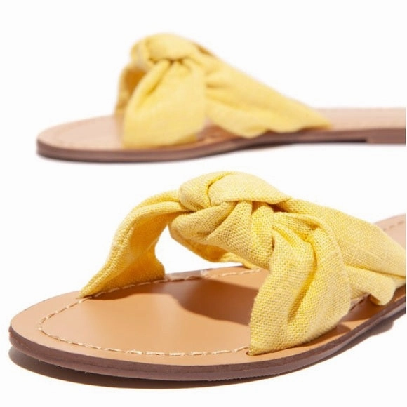 Yellow  Bow Tie Sandals