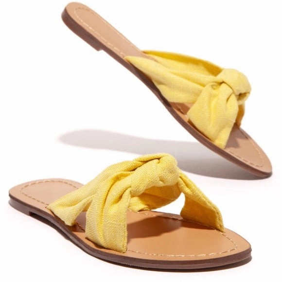 Yellow  Bow Tie Sandals