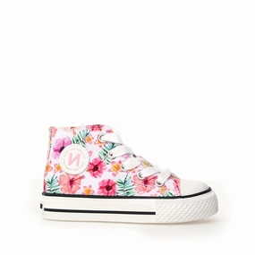 Ylfas - Canvas Delave Hawaii White-Fuchsia-Multi||Ylfas - Canvas dlav blanc-fuchsia-multicolore